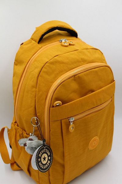 Bevitton Mustard Color Waterproof Fabric School Backpack Travel Bag / 2300