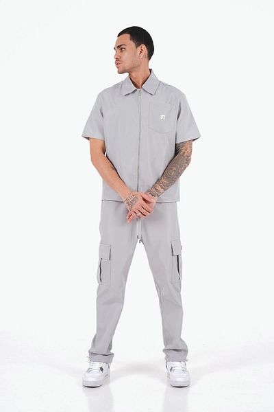 İkao Victory Jewelry Detailed Zippered Shirt Pants Set