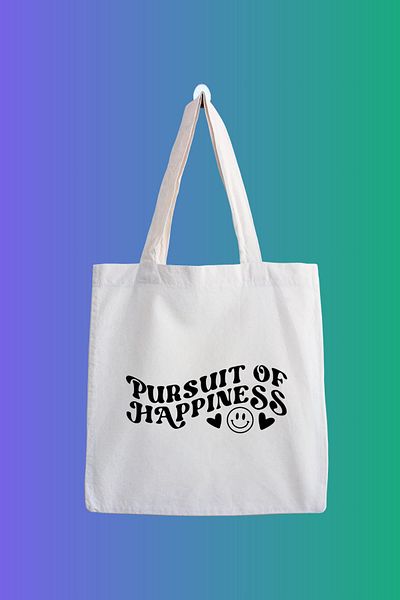 designedfy Happiness Printed Waterproof Cloth Bag