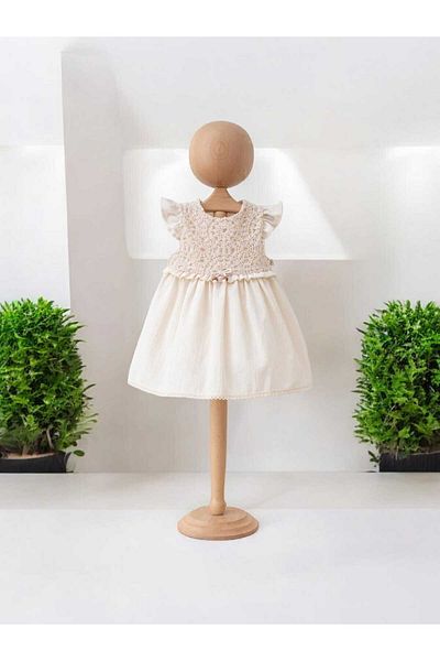 Mymio Lace Detailed Dress for Baby Girl