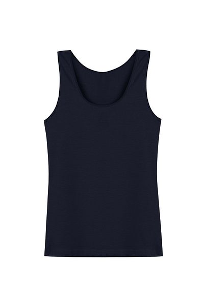 HNX Γυναικείο εσώρουχο Navy Blue Cotton Plus Size Thick Strap