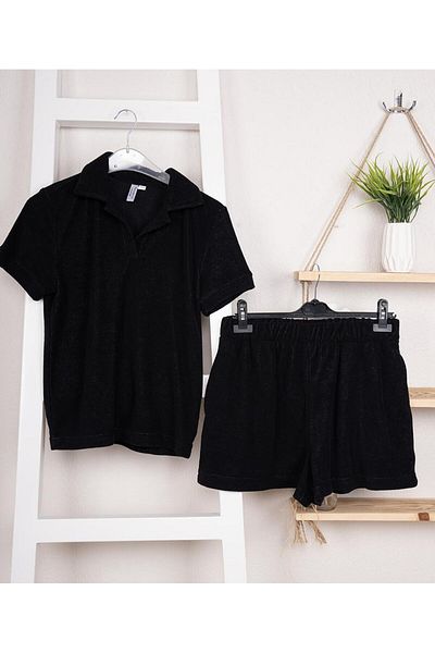 Baveno Cotton Shorts Set - Pocketed Bottom and Top Set