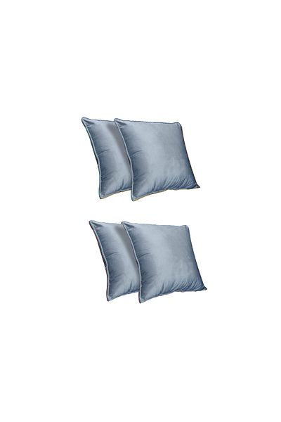 In House 4 Pieces Velvet Decorative Cushion Set Solid Design - 45x45 cm