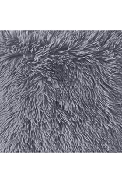 In House 2 Pieces Fur Decorative Cushion Set Soild Design - 45x45 cm