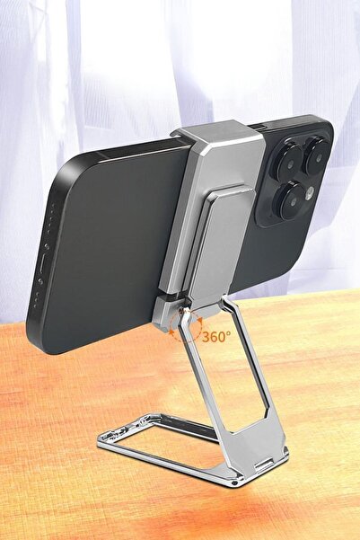 Buffer ® Περιστρεφόμενο 360 μοίρες Μεταλλικό στήριγμα βάσης τηλεφώνου Συμβατό με όλους τους τύπους τηλεφώνου