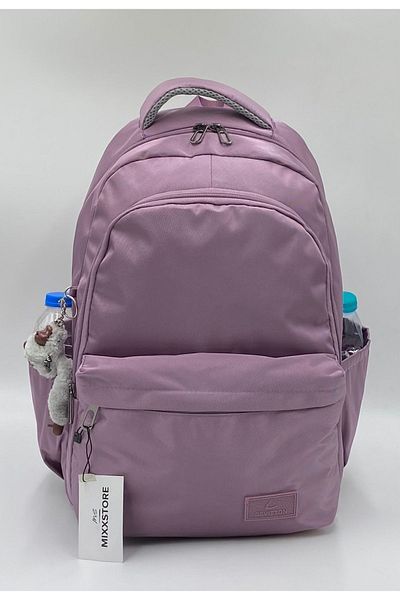 Bevitton Plum Color Water Resistant Fabric Large Size Unisex Backpack Travel School Bag / 1601