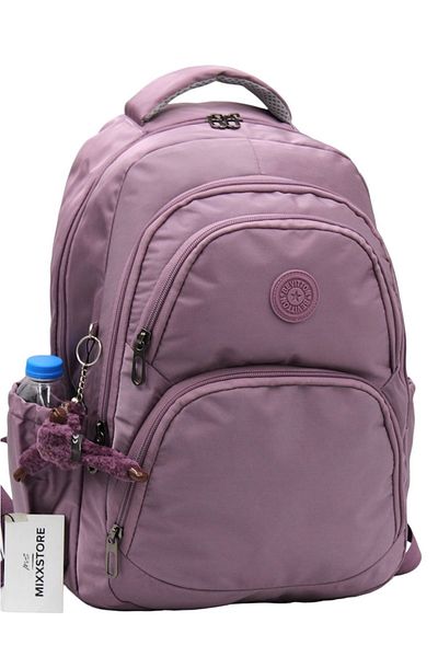 ms mixxstore Unisex Μωβ Χρώμα Σατέν - Αδιάβροχη Μεγάλη Τσάντα Ταξιδίου και Σχολείου / 34600