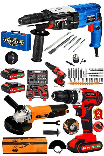 DOZZER Elektrikci Seri 2.30 9200 Watt Kırıcı Delici Matkap+ Akülü Vidalama +1...
