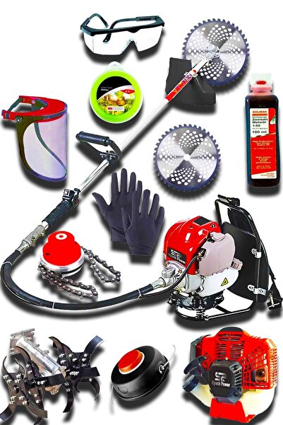 Spech Power Usa Çelik Piston 2.4 Hp Turbo Benzinli Sırt Tipi Çapalı Ot Çalı Ç...