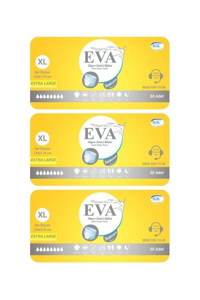 EVA 90 Pieces Classic Xlarge Panties - Women & Men Patient Diapers