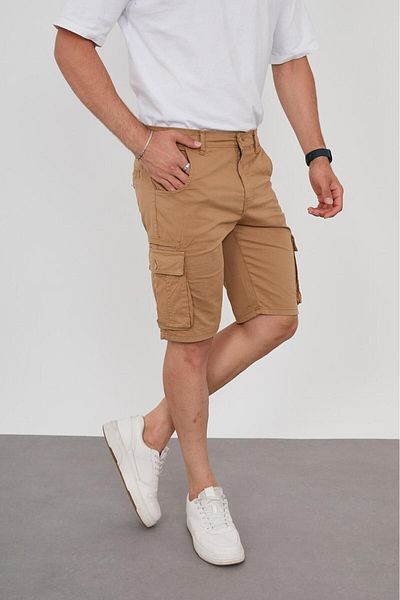 PASSWORD Men's Slim Fith Cargo Pocket - Şohrt Capri