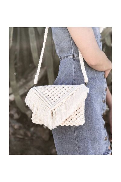 1Fikirseli Macrame Clunch Bag