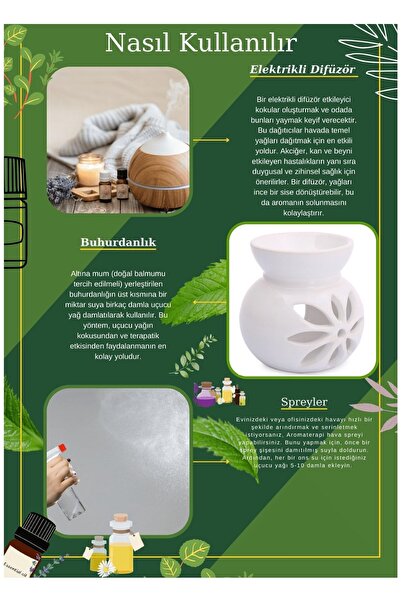 MRl Muhteşem Üçlü Sandal, Okyanus, Okaliptus %100 Saf Ve Doğal Uçucu Yağ, Difüzör 3x 10ml