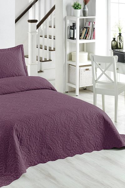 Örtüm Ivy Plum Quilted Bedspread - Double
