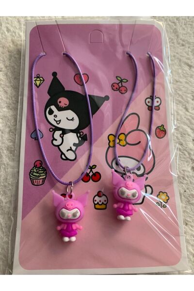 İYİ MODA 2 Adet Best Friends My Melody ve Kuromi İpli Arkadaşlık Kolyesi