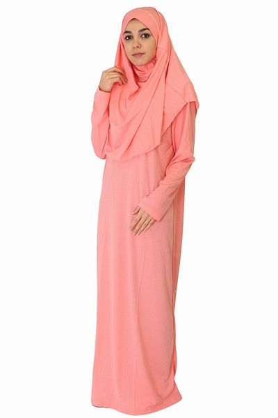ZEHRANAZ NAMAZ ELBİSESİ Salmon Prayer Dress Without Zipper