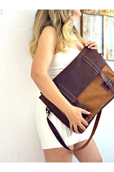 Tuvita Collection Bodrum %100 Gerçek Deri El Yapımı Kadın Erkek Taba Kahveren...