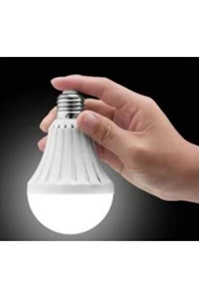 abnturk 12 W Şarjlı Led Ampul E27 Duy 6500k Beyaz Uzun Ömürlü Enerji Tasarruf...