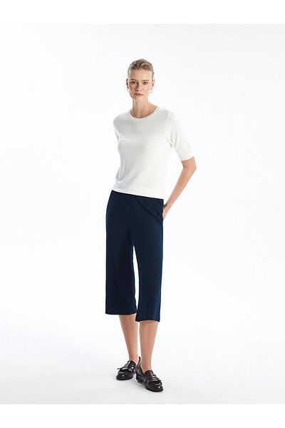 LC Waikiki LCWAIKIKI Basic Women's - Plain Capri with Elastic Waist