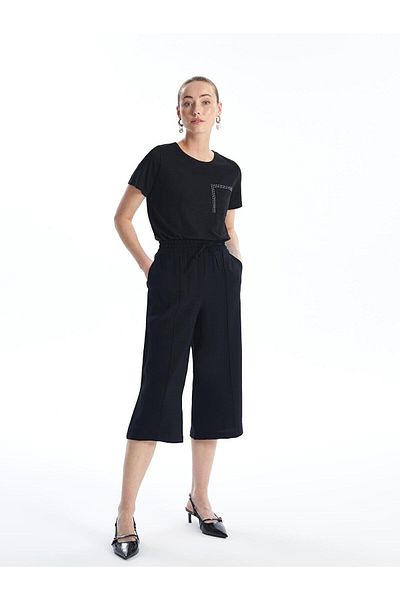 LC Waikiki LCWAIKIKI Classic - Dámský pohodlný střih Capri s elastickým pasem