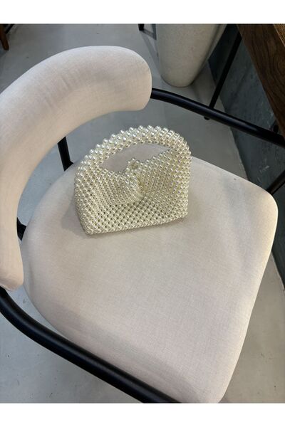 IPEKBAG İnci Boncuk El Çantası/ Gelin Çantası/ Bride Çanta/ Nişan Çantası/ Ni...