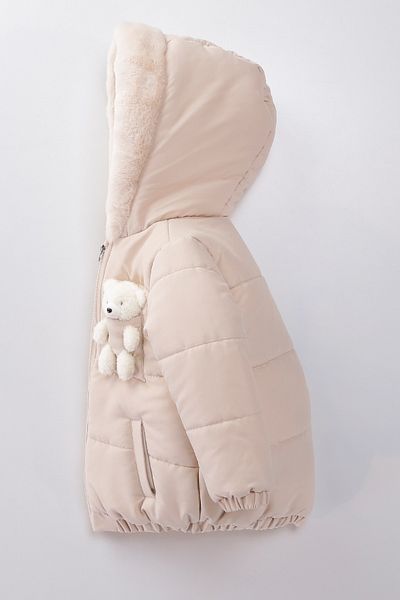 PODIUM GYM NEW Trend Cute Baby Bear Toy - Soft Fabric with Fur Inside, Winter Coat with Pockets and Hood