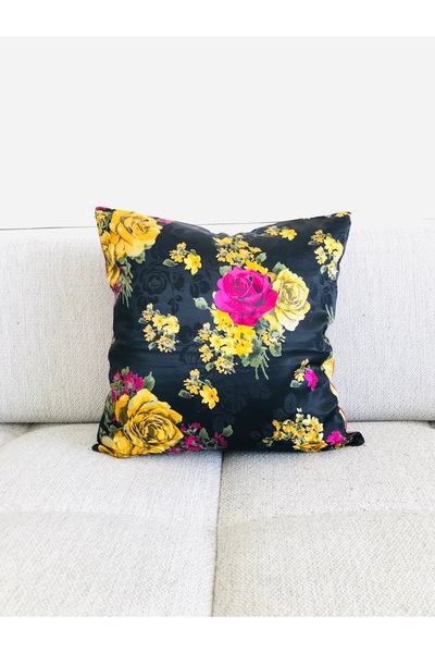 TheBohoHomeDecor سلسلة جمالية - غطاء وسادة من الساتان باللون الوردي