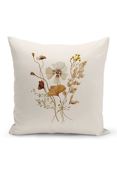 Bertille Home Flower Series Double Sided Digital Printed Throw Pillow Case (Cushion Cover)