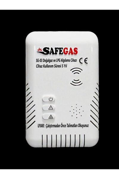 SAFEGAS SG-03 Gaz Alarm Cihazı (GAZMER VE CE ONAYLIDIR)