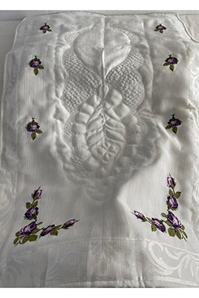 Vinezza Home Collection Çeyizlik 6 Parça Gül Nakışlı Etamin Seccade Takımı Bo...