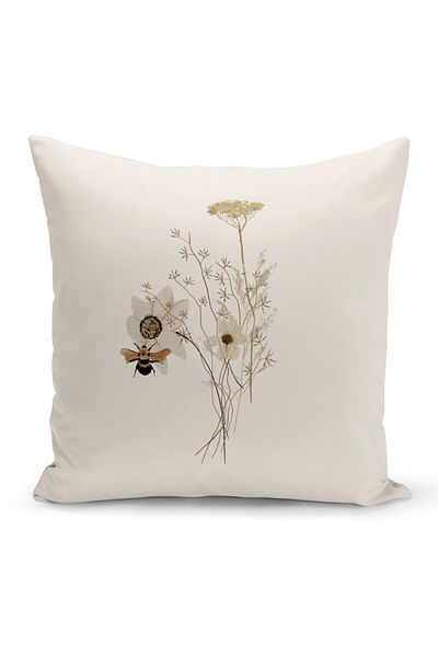 Bertille Home Flower Series Double Sided Digital Printed Throw Pillow Case (Cushion Cover)