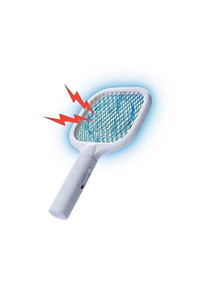 House Pratik Hp13 Şarjlı Sinek Öldürücü Raket Beyaz