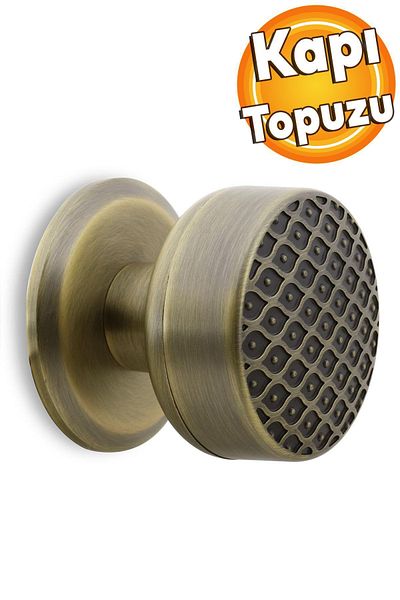 Badem10 Kestila Antique Yellow Door Knob Buton Mâner Metal Mallet - Mâner de ușă