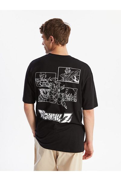 LC Waikiki Tricou pentru bărbați cu mânecă scurtă cu decolteu și imprimeu Dragon Ball