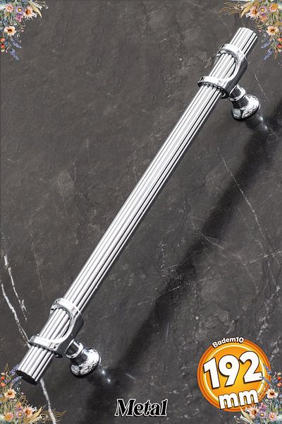 Badem10 Arsin Mâner metalic cromat 192 mm-19,2 cm Mobilier Bucătărie Sertar Dulap Dulap Capac Mânere Mâner