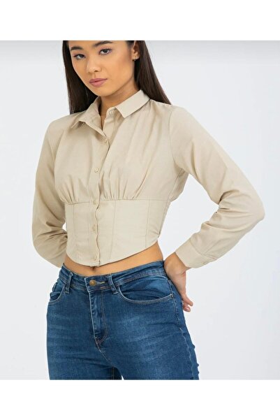 AB LOOKS Kadın Korse Detay Sırtı Gipe Lastikli Gömlek