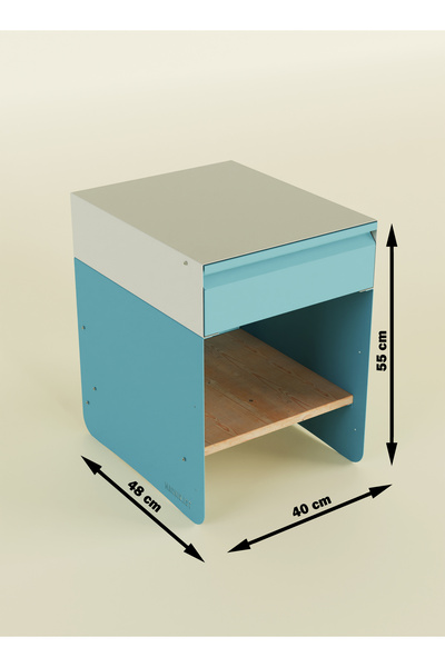 Machin-x Modern ve Şık Metal Komodin - Pastel Tonlarda, Çekmeceli, 55x40x48 cm
