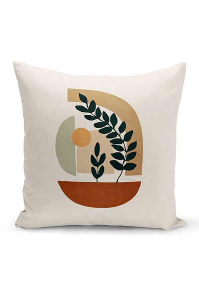 Bertille Home Series Minimalist Digital Printed Double Sided Throw Pillow Cover