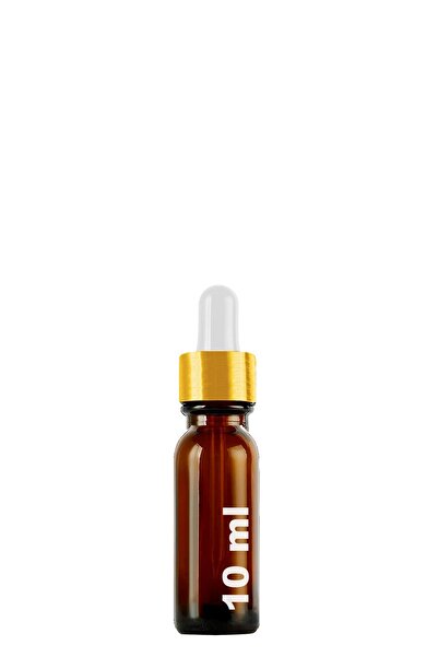 Afracam 10 ml Amber Cam Damlalık Serum Şişesi 10 Cc Gold Metal Kapaklı Kahverengi Dropper Cam Şişe 1 Adet