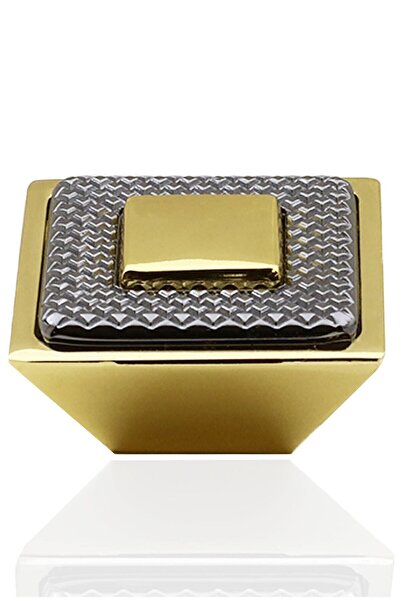 Badem10 Κουμπί Έπιπλα Συρτάρι Κουζίνας Ντουλάπα Κάλυμμα Πόρτας Λαβή Μεταλλικές Λαβές Χρυσές 16 Χιλ.