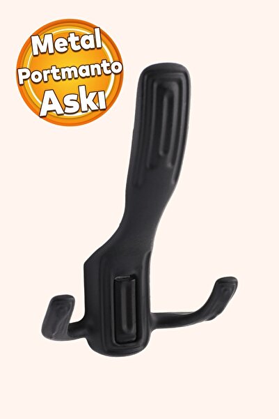 Badem10 Portmanto Vestiyer Duvar Dolap Elbise Askısı Siyah Metal Mobilya Kapı...