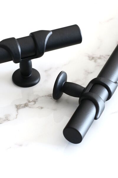 Badem10 Spade (PREMIUM) Metal negru 192 mm-19,2 cm Mobilier Bucătărie Sertar Dulap Dulap Mânere Mâner