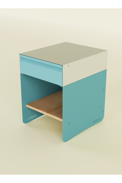 Machin-x Modern ve Şık Metal Komodin - Pastel Tonlarda, Çekmeceli, 55x40x48 cm