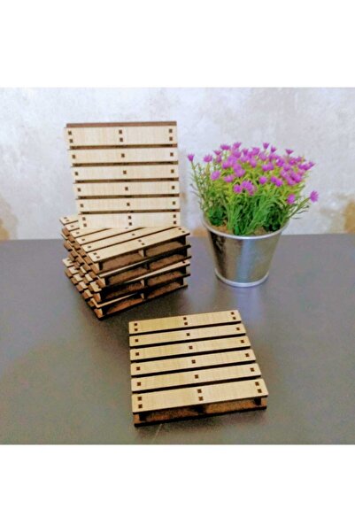 Bilge Lazer Palet Bardak Altlığı (4 adet palet bardak altlıgı)