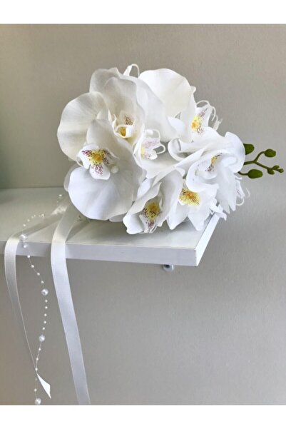 BULUT TASARIM ÇİÇEK Islak Orkide Gelin Buketi