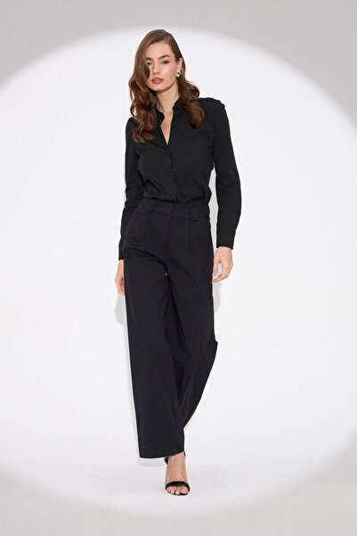 NOK İSTANBUL Crystal Window Detail Shirt Black