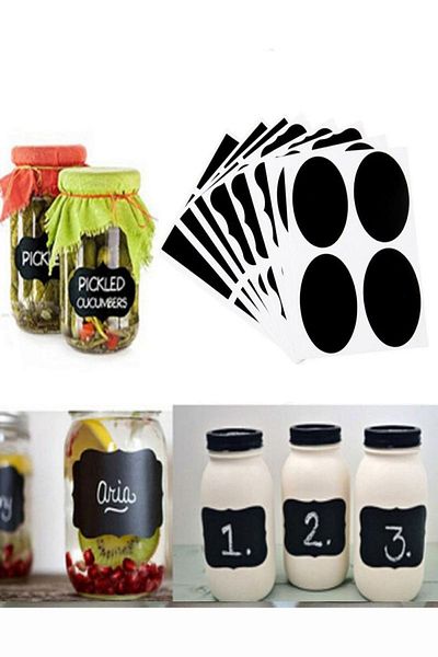 Kt Grup Writable Jar Labels 96 Pieces