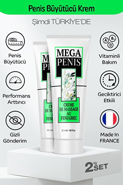 MEGA 2 Adet Penis Geciktirmeye Yardımcı Krem Ekstra Etkili Formül Penis Büyütücü