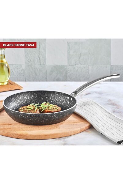 Kahramanlar مقلاة جرانيت حديد زهر مقاس 28 سم لون أسود