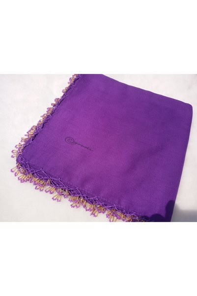 GÜNBATILI Handmade Writing Edge Ring Beaded Hand Embroidered Cheesecloth Yemeni, Scarf, 4 Sides Embroidered